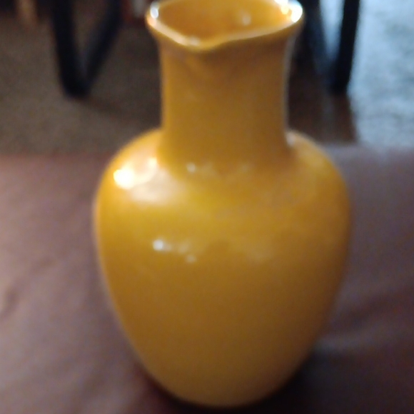Vintage Frankoma Pottert Yellow Gold Pitcher #8 - Picture 2 of 5